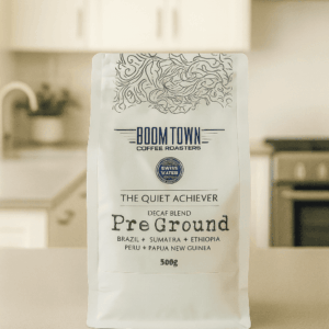 The Quiet Achiever Decaf Blend 500gm (pre-ground or beans available)